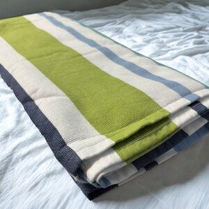 Striped Green and Blue Blanket